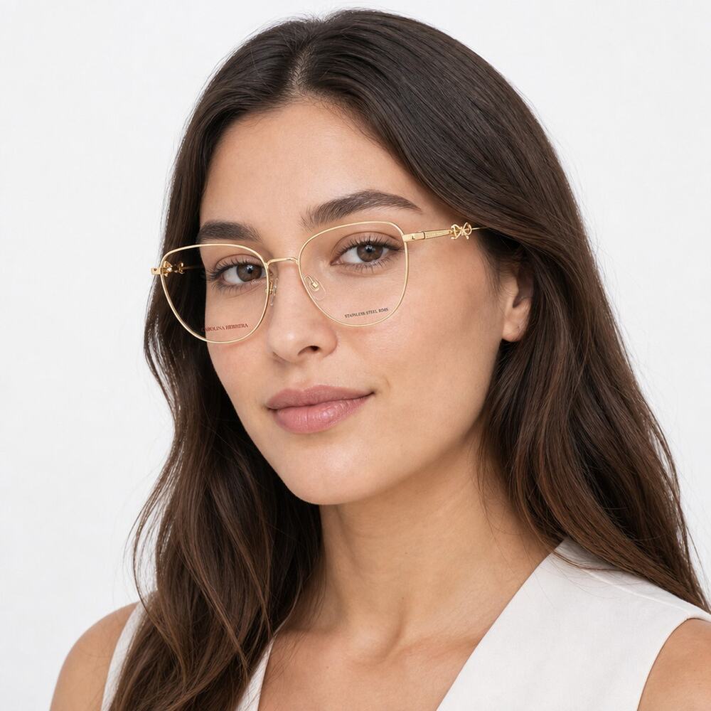 NEW Carolina Herrera HER 0220 0S9E00 Gold Violet Sunglasses authentic